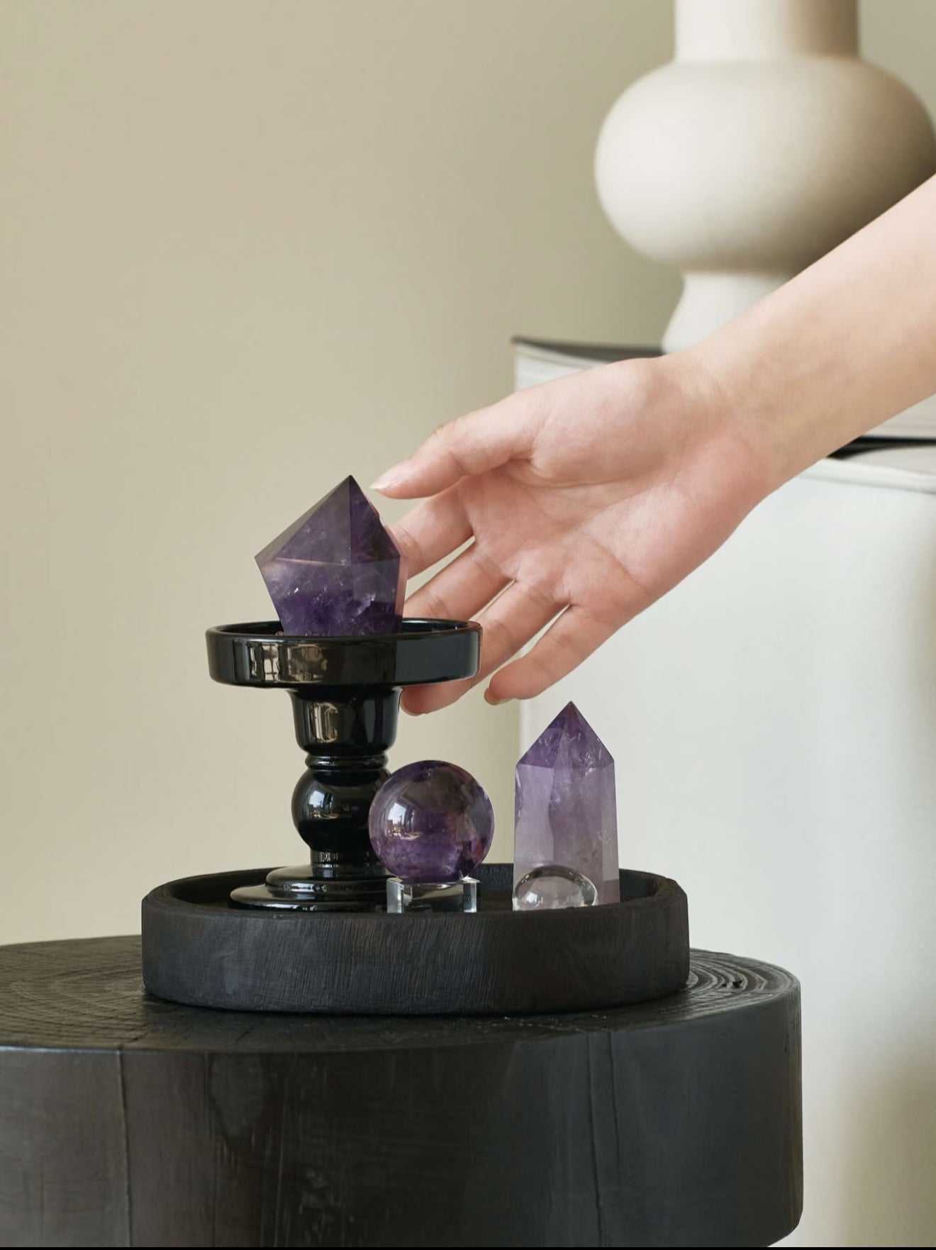 Amethyst Energy Grid – Career-Boosting Crystal Decor